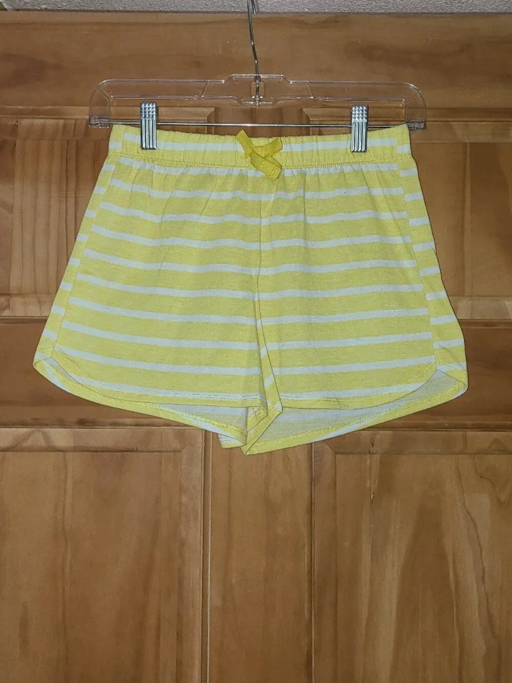 5/$30 Girls Old Navy Yellow and White Striped Pajama Shorts